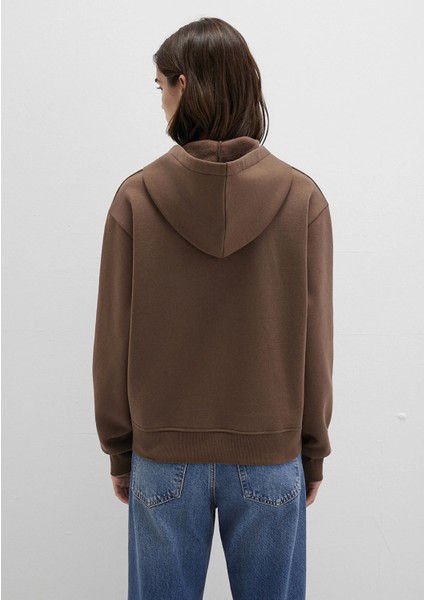 Kapüşonlu Kahverengi Basic Sweatshirt 167299-81959 fırsatları