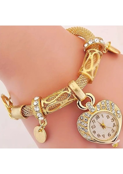 Altın sarısı Şık Kuvars Saat Bileklik