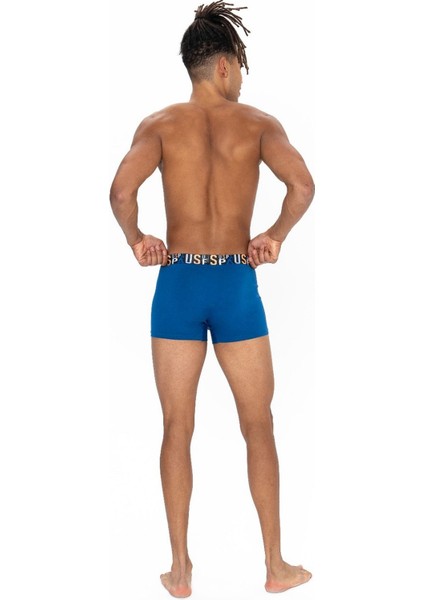 U.s Polo Assn. 80572 Erkek Pamuklu 3'lü Boxer-Saks&sarı&lacivert fiyatları