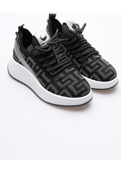 Kadın Süet Sneaker Taş Detaylı Siyah Cressa fiyatları