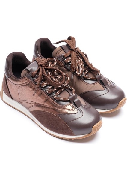 Kadın Deri Sneaker Paraşüt Detaylı Kahve Lurea modelleri