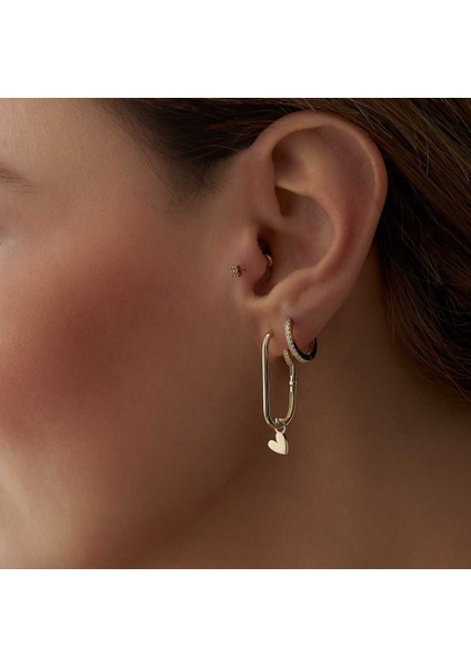 Kalp Sallantılı Ataç Küpe