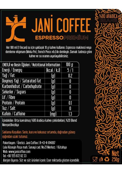 Espresso Premium (250 Gr) modelleri