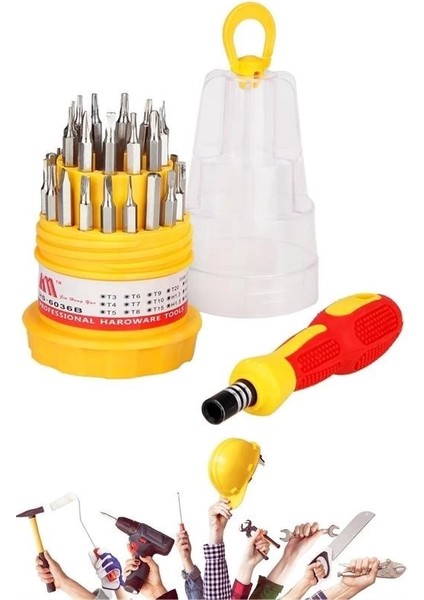 Orta 31 Parça Hassas Tornavida Bits Uç Seti Yumurta Tornavida ( Lisinya )