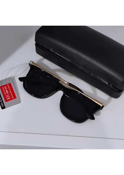 Ince Kadın Güneş Gözlüğü Siyah Cam Incemetal Sap UV400 fırsatları