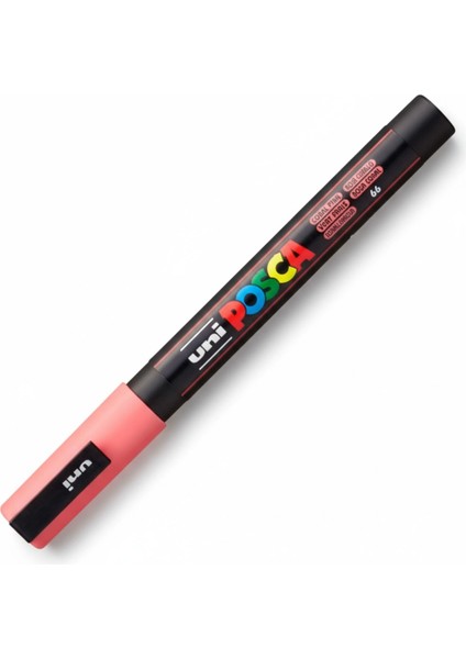 Uniball Posca (0.9-1.3) Su Bazlı Poster Markörü Mercan Pembe