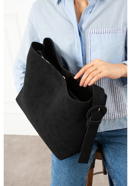 Ravenna Süet Mıknatıs Kapamalı Fermuarlı Iç Bölme Büyük Boy Shopper Kadın Omuz Çantası fiyatları