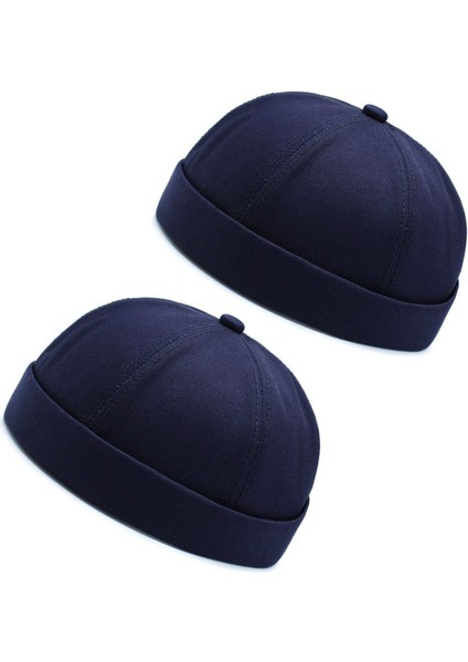 2 Li Set %100 Pamuk Cap Ayarlanabilir Docker Şapka Yazlık Takke Şapka Retro Şapka Takke Şapka