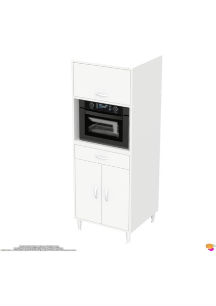 Salsa Mutfak Dolabı Tek Çekmece, 3 Kapaklı. Ekmeklik / Fırın / Mikrodalga Dolabı 60X162,4X56 cm indirimleri