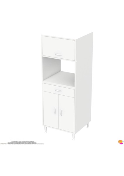 Salsa Mutfak Dolabı Tek Çekmece, 3 Kapaklı. Ekmeklik / Fırın / Mikrodalga Dolabı 60X162,4X56 cm