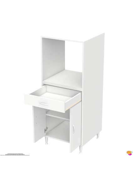 Simba Ankastre Dolap Tek Çekmece, 2 Kapak, 2 Göz Raflı Mutfak Dolabı Beyaz Dolap 60X152.3X56 cm indirimleri