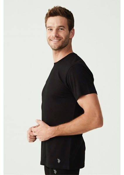 80196 Erkek Siyah 2'li Yuvarlak Yaka Kısa Kol Atlet fiyatları