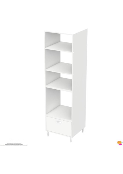 Meri Ankastre Dolabı 1 Kapaklı Mini/midi Mikrodalga Mutfak Fırın Dolabı Beyaz Dolap 60X217X56 cm