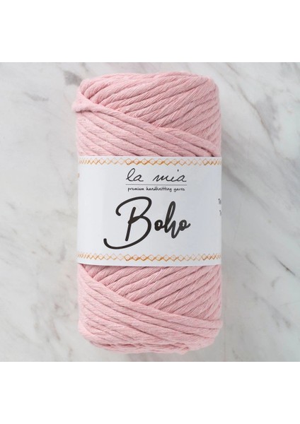 La Mia Boho Açık Pembe Büküm Makrome Ipi - L185 - 33998
