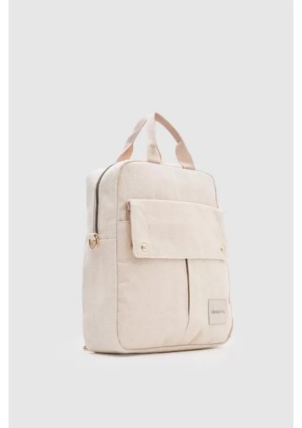 Gri Unısex Essentıal Kanvas Kumaş Sırt Çantası