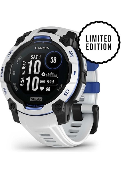 Instinct 3 – 45 mm Solar - Beyaz Mavi indirimleri