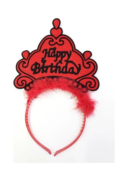 Happy Birthday Yazılı Neon Renk Taç 12 Adet fiyatları