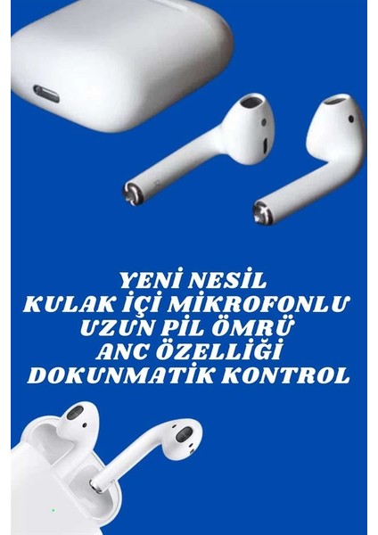 2.nesil Yeni Model Tws Bluetooth Kulaklık Dokunmatik Kontrol Yüksek Ses Kaliteli