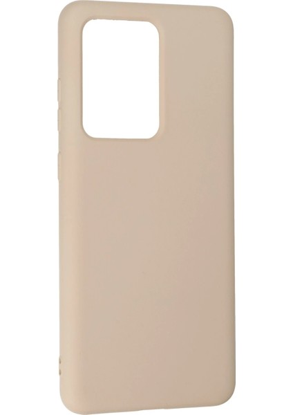 Samsung Galaxy S20 Ultra Kılıf Nano içi Kadife Silikon - Pudra