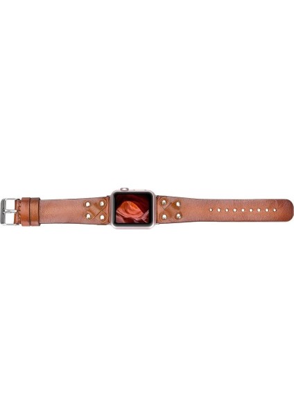 Apple Watch Uyumlu Deri Kordon Cross 42-44-45MM St RST2E modelleri