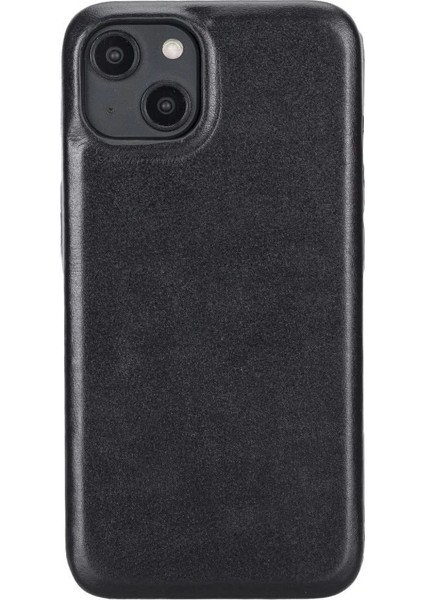 Apple iPhone 14 Uyumlu Deri Arka Kapak Rock Rst1