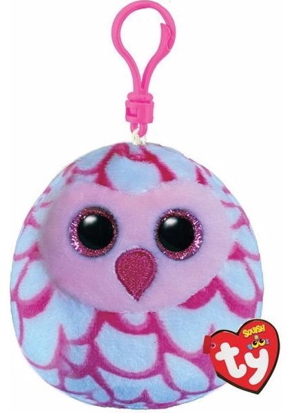 Ty Squishy Beanies Peluş Baykuş Anahtarlık Pinky