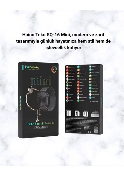 Akıllı Saat Sq-16 Mini Series 10 | Unisex Tasarım, Sağlık ve Spor Takibi indirimleri