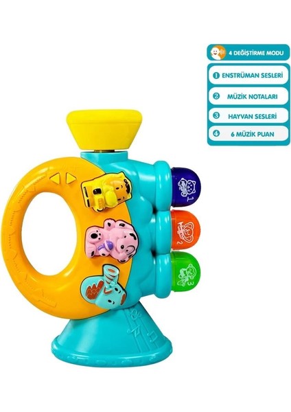 JLG-855-38A Işıklı ve Müzikli Trompet Bebek - 1 Adet Stokta Olan Gönderilir