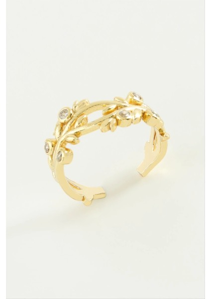 Ağaç Taşlı Metal Yüzük