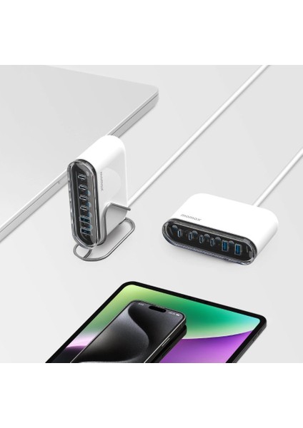 1-Charge Flow+ 6-Port Gan Çoklu Şarj Aleti 120W modelleri