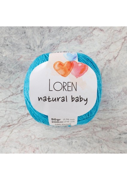 Loren Natural Baby Turkuaz El Örgü Ipi - R091 - 33934