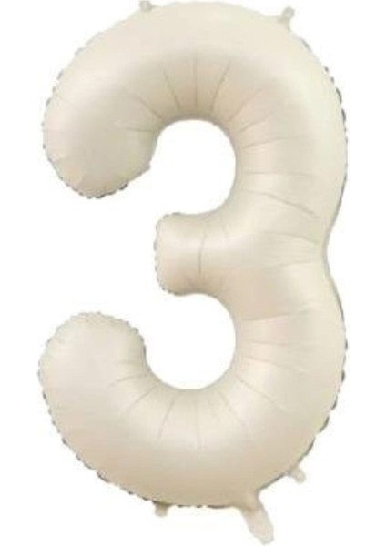 Rakam Krem Folyo Balon 34"