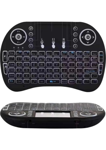 Kablosuz Türkçe Q Klavye Rgb Işıklı Televizyon Ps3 Dokunmatik Mouse indirimleri