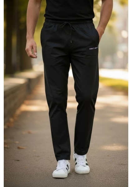 Kışlık Pamuklu Erkek Eşofman Pijama Takımı (Slim Fit - Düz Paça) Siyah fırsatları