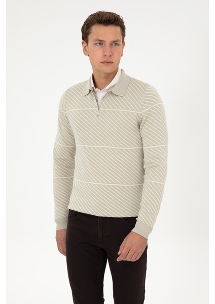 Erkek Açık Haki Kazak /triko 50308284-VR183