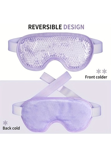 Sıcak ve Soğuk Boncuklu Buz Jeli Terapi Göz Maskesi (Mor) modelleri