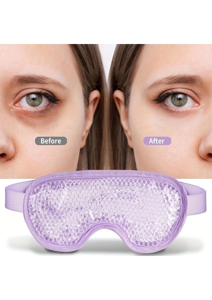 Sıcak ve Soğuk Boncuklu Buz Jeli Terapi Göz Maskesi (Mor) fırsatları