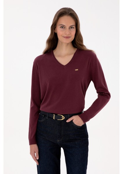 Kadın Plum Kazak /triko 50313598-VR177 modelleri