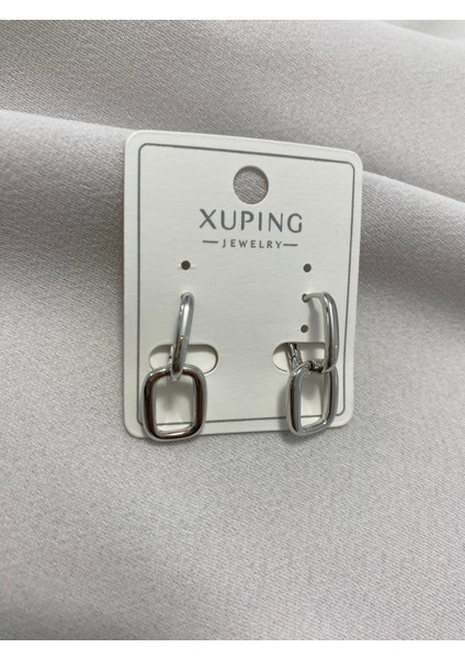 Xuping 14K Altın Kaplama Hediyelik Suya Dayanıklı Kadın Küpe Gold Büyük Halka Küpe Şık ve Modern Baget Taşlı Zarif Küpe Parlak Görünüm Minimal Gold Küpe Günlük Kullanım Için Ideal