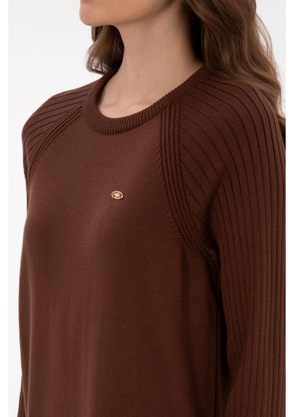 Kadın Kahverengi Elbise (Triko) 50314732-VR029