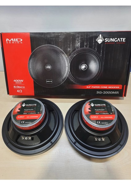 20CM Midrange - 400W 115RMS Kurşun Göbek Sungate Midrange fiyatları