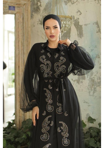 3339 Tül Feraceli Taş Işlemeli Takım fiyatları