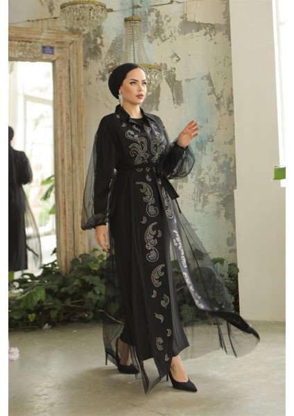 3339 Tül Feraceli Taş Işlemeli Takım fırsatları