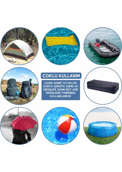 4'lü Yapışkanlı Fiber Çadır Tamir Yaması Lacivert fırsatları