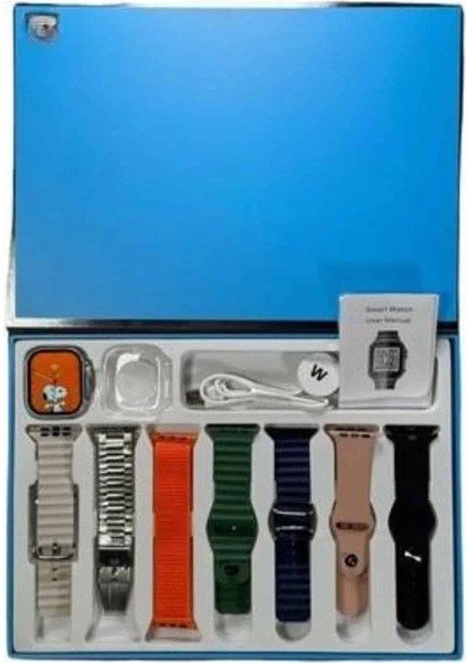 Akıllı Saat 7 Kordon Hediyeli Takvim Alarm Nabız Ölçer Bildirim Görme Sesli Görüşme indirimleri