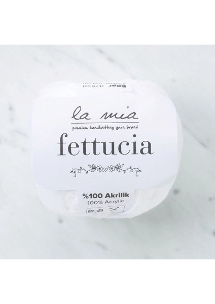 La Mia Fettucia Beyaz El Örgü Ipi - L001 - 33877