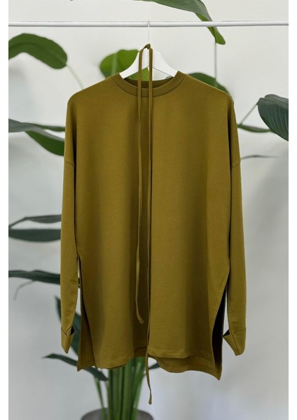 2755 Dikiş Detaylı Duble Kol Sweat