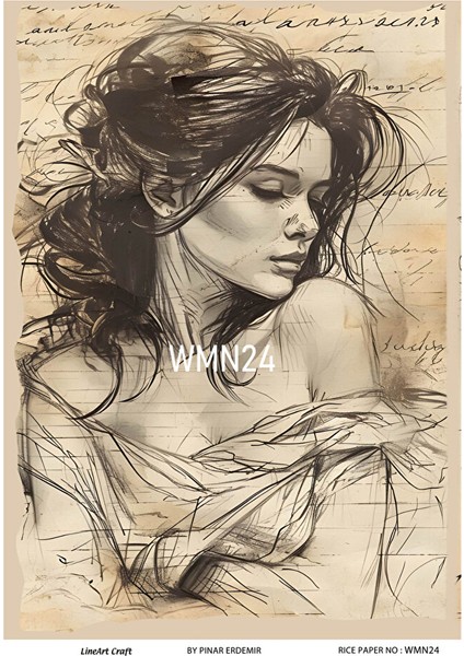 Woman Serisi WMN24 Desenli Pirinç Dekopaj 30X42