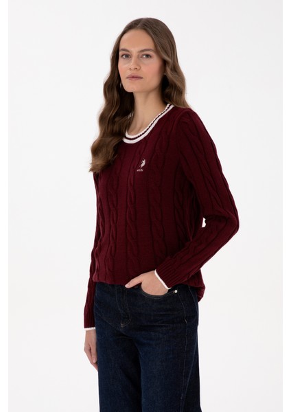 Kadın Bordo Kazak /triko 50317182-VR014 modelleri