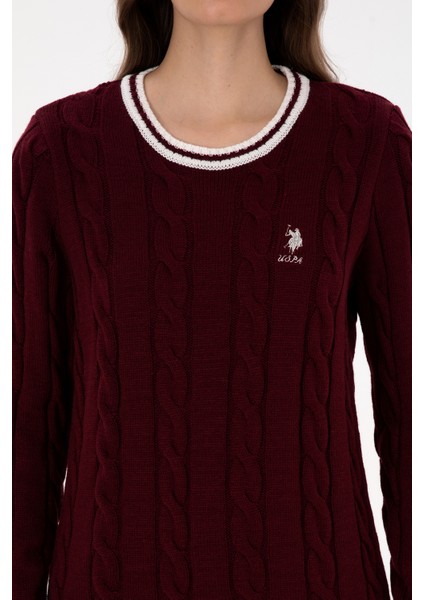 Kadın Bordo Kazak /triko 50317182-VR014